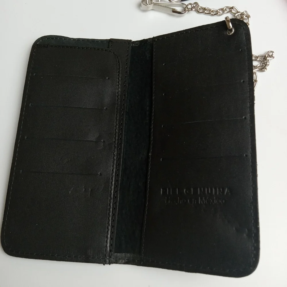 Men's Western Wallet Genuine Leather Hand Crafted Bifold Cowboy Rodeo Wallet‎